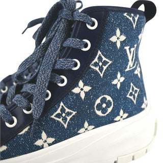 LOUIS VUITTON | Squad Monogram Denim High-Top Sneakers