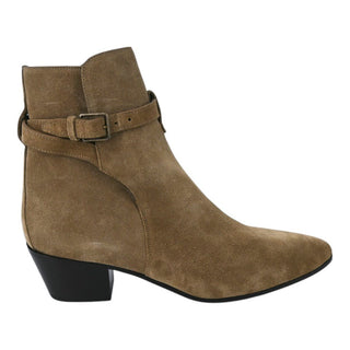 YSL | Taupe Suede Ankle Booties