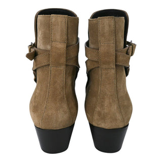 YSL | Taupe Suede Ankle Booties