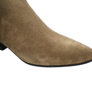 YSL | Taupe Suede Ankle Booties