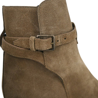 Taupe Suede Ankle Booties