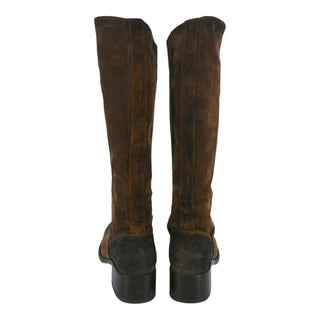 FRYE | Elena Brown Suede Distressed Boots