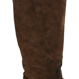 FRYE | Elena Brown Suede Distressed Boots