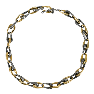 TAT2 | Two-Tone Oval Link Necklace