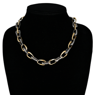 TAT2 | Two-Tone Oval Link Necklace