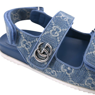 GUCCI | Light Blue GG Denim Sandals