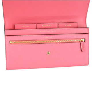 SMYTHSON | Pink Marshall Leather Travel Wallet