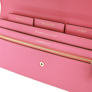 SMYTHSON | Pink Marshall Leather Travel Wallet