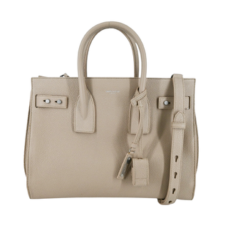 Beige Sac De Jour Leather Handle Bag