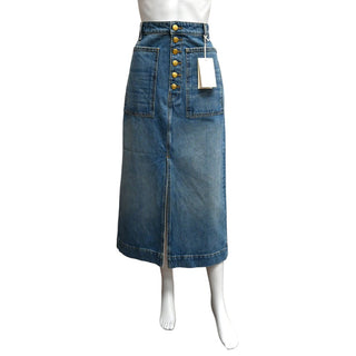 ULLA JOHNSON | Bea Denim Midi Skirt