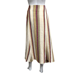 ULLA JOHNSON | Abriana Striped Linen Maxi Wrap Skirt