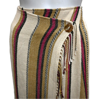 ULLA JOHNSON | Abriana Striped Linen Maxi Wrap Skirt