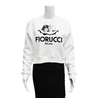 FIORUCCI | Angel White Cropped Sweatshirt