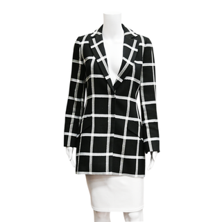 CAROLINA HERRERA | Checkered Single-Breasted Blazer