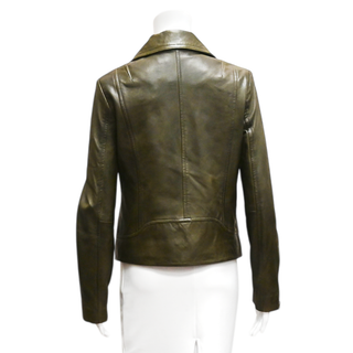 RAG & BONE | Olive Mack Leather Motorcycle Jacket