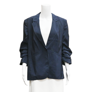 CINQ A SEPT | Tumbled Woven Navy Khloe Blazer