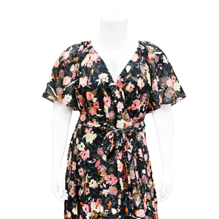 TANYA TAYLOR | Bria Floral Belted Midi Dress