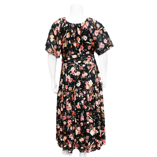 TANYA TAYLOR | Bria Floral Belted Midi Dress