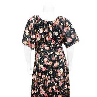 TANYA TAYLOR | Bria Floral Belted Midi Dress