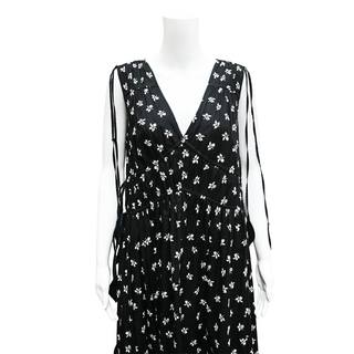 TORY BURCH | Embroidered Sleeveless Smocked Midi Dress