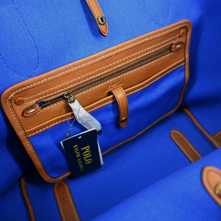 POLO RALPH LAUREN | Navy Canvas Medium Bellport Tote