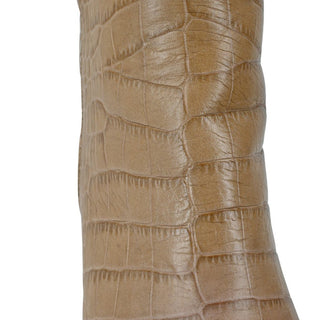 PARIS TEXAS | Dark Beige Croc-Embossed Boots