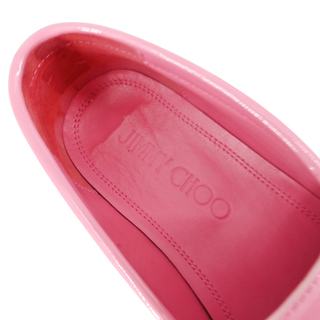 JIMMY CHOO | Bryer Candy Pink Patent Embellished Loafers