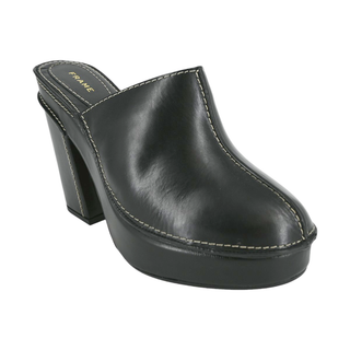 FRAME | Elio Black Leather Clogs