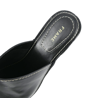 FRAME | Elio Black Leather Clogs