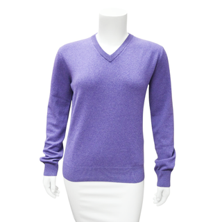 THE ROW | Purple Cashmere Knit Sweater