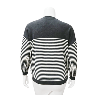 BRUNELLO CUCINELLI | Monili Striped Wool-Blend Knit Sweater