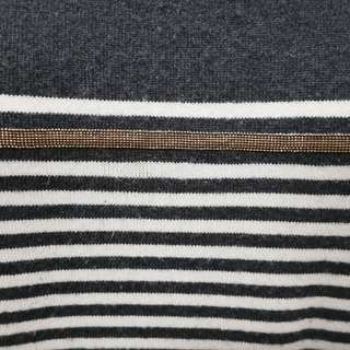 BRUNELLO CUCINELLI | Monili Striped Wool-Blend Knit Sweater