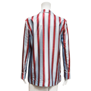 BURBERRY | Red Striped Satin Blazer