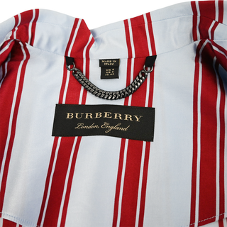 BURBERRY | Red Striped Satin Blazer