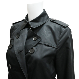 BURBERRY LONDON | Black Cotton-Blend Trench Coat