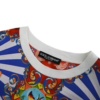 DOLCE & GABBANA | Multicolored Carretto Knight Print T-Shirt