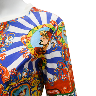 DOLCE & GABBANA | Multicolored Carretto Knight Print T-Shirt