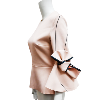 ROKSANDA | Pink Kemi Crepe Bow Top