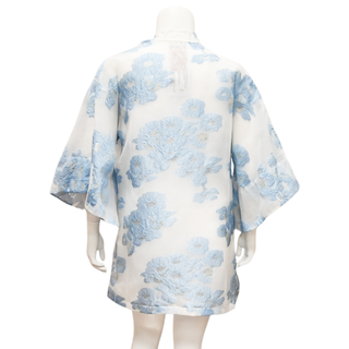 LA VIE STYLE HOUSE | Floral Jacquard Organza Mini Kaftan