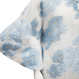 LA VIE STYLE HOUSE | Floral Jacquard Organza Mini Kaftan