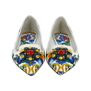 DOLCE & GABBANA | Multicolored Rhinestone Flats