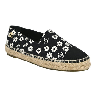 CHANEL | Floral CC Satin Espadrilles