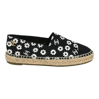 CHANEL | Floral CC Satin Espadrilles