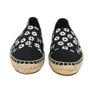 CHANEL | Floral CC Satin Espadrilles