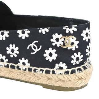 CHANEL | Floral CC Satin Espadrilles