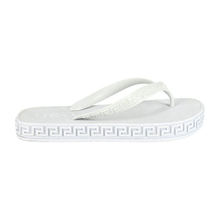 VERSACE | White Medusa Thong Sandals