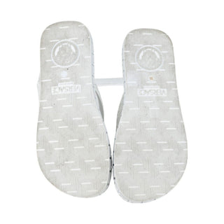 VERSACE | White Medusa Thong Sandals