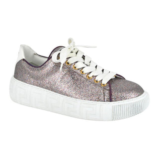 VERSACE | Purple Glitter Sneakers