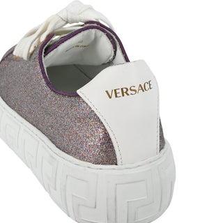 VERSACE | Purple Glitter Sneakers