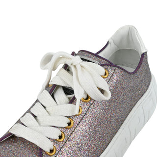 VERSACE | Purple Glitter Sneakers